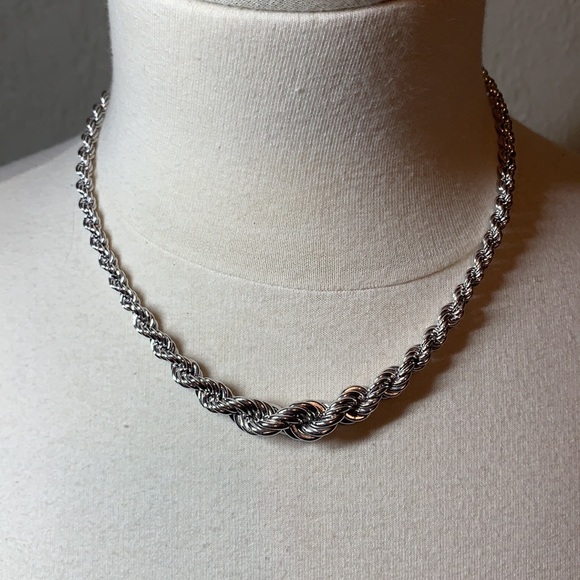 Ross & Simons Sterling Silver Graduated Rope Chain - Picture 5 of 17